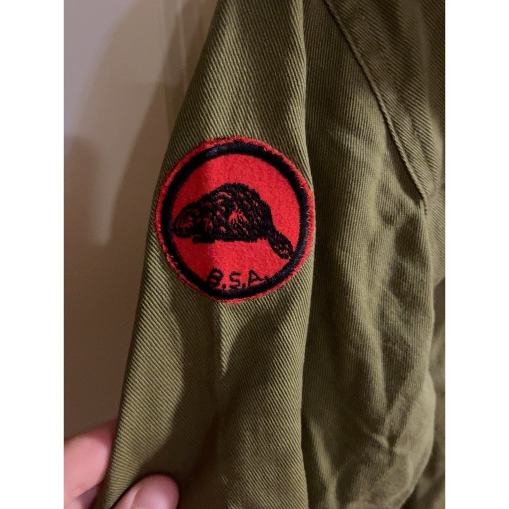 Vintage 1950s 60s BSA Boy Scouts Uniform Shirt Troop 659 Bugler Beaver Patch - Picture 3 of 5